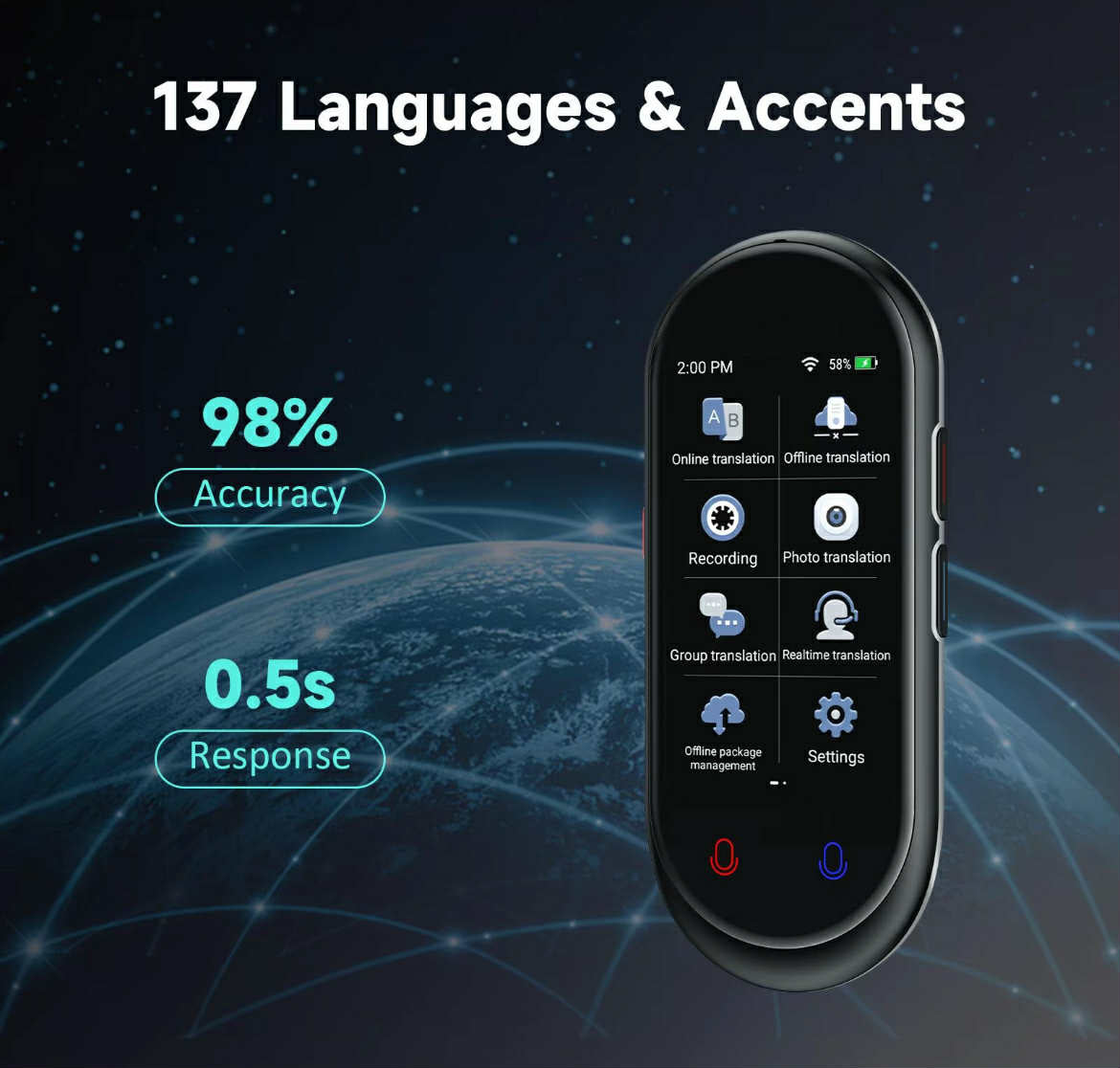 VORMOR Z8 Smart Language Translator Device | π Real-Time Voice & Photo Translation | π 138 Languages | π± 3.1" Touchscreen | πΈ Offline Mode | πΌ Perfect for Travel, Office & Learning